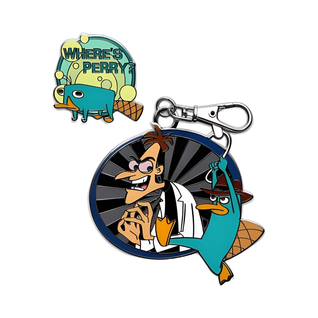 Agent P and Dr. Doofenshmirtz Lanyard Medal and Pin Set Disney pin