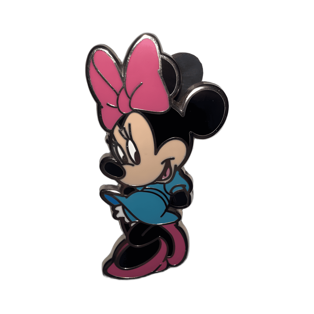 Minnie Blue Dress Pink Bow Disney pin