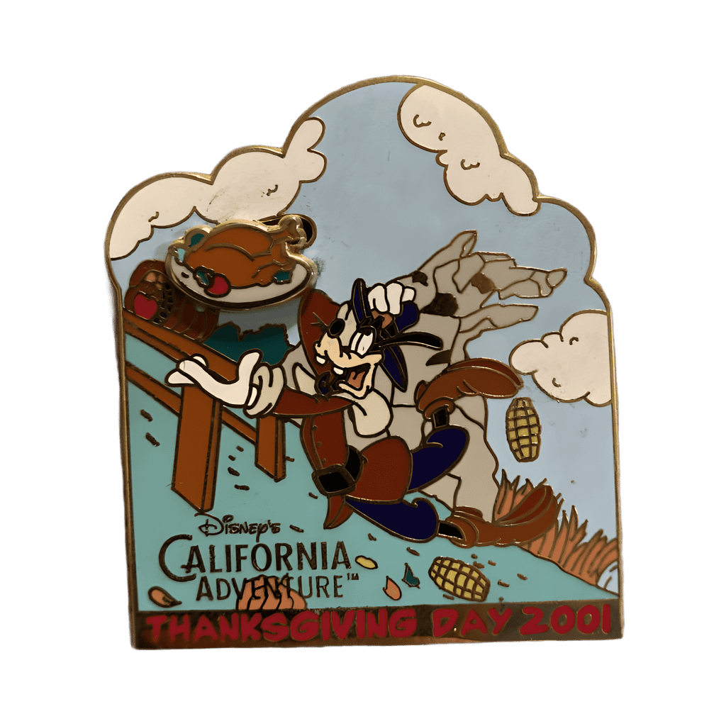 Thanksgiving Day 2001 - Goofy Catching Turkey Disney pin