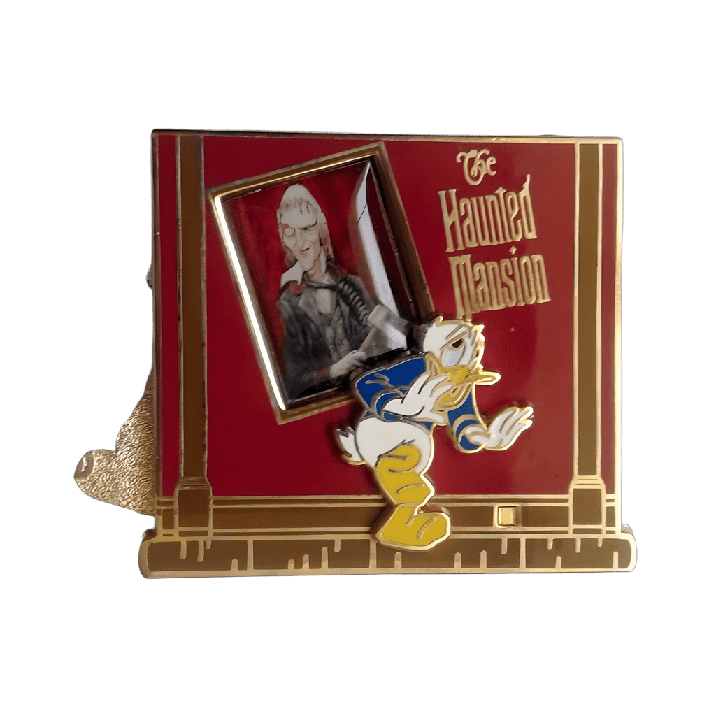 The Haunted Mansion - 2 Sided Pin — Mickey and Goofy Spying on Donald Disney pin