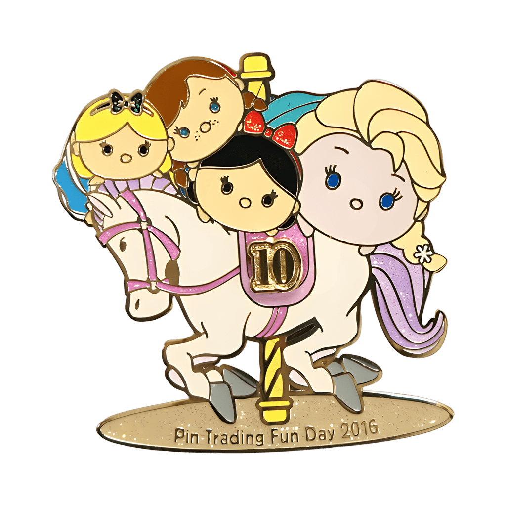Elsa, Alice, Snow White and Anna on a Carousel Horse Disney pin