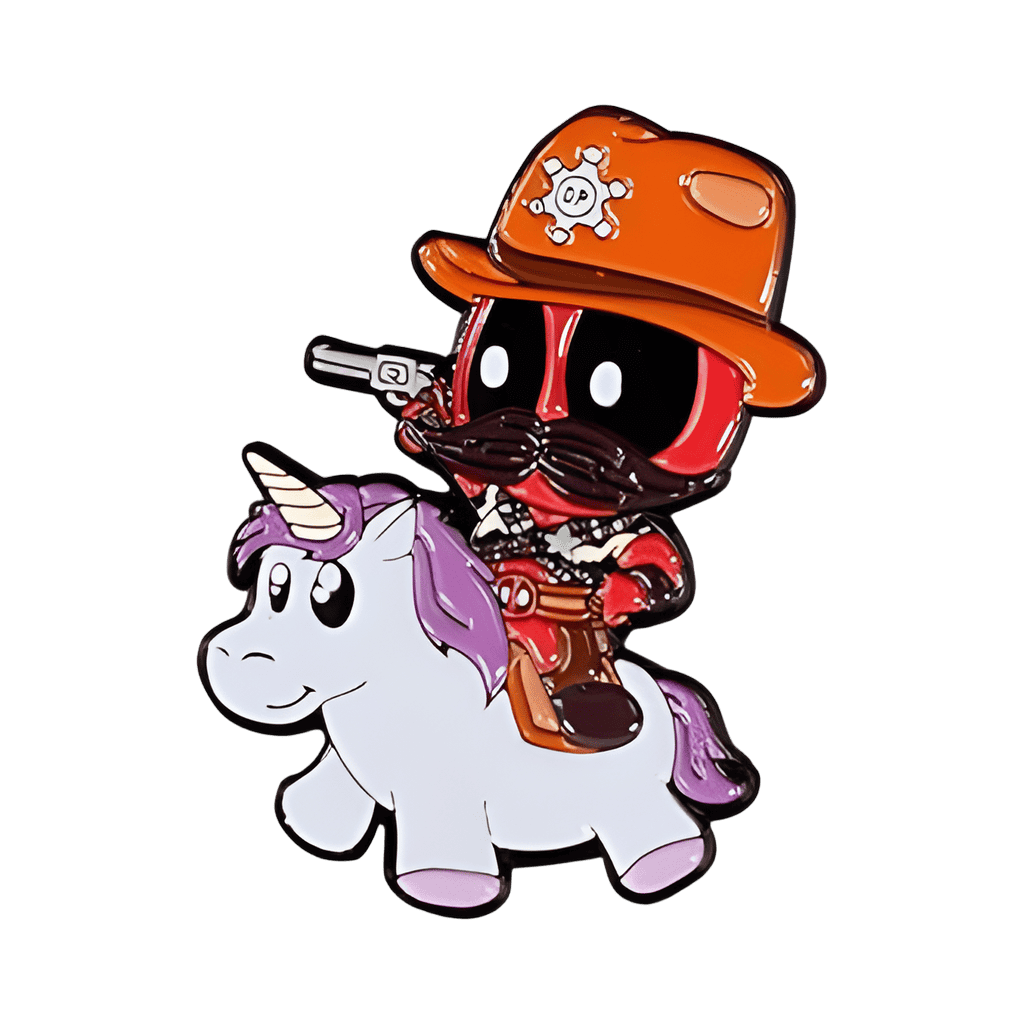 Sheriff Deadpool Unicorn Disney pin