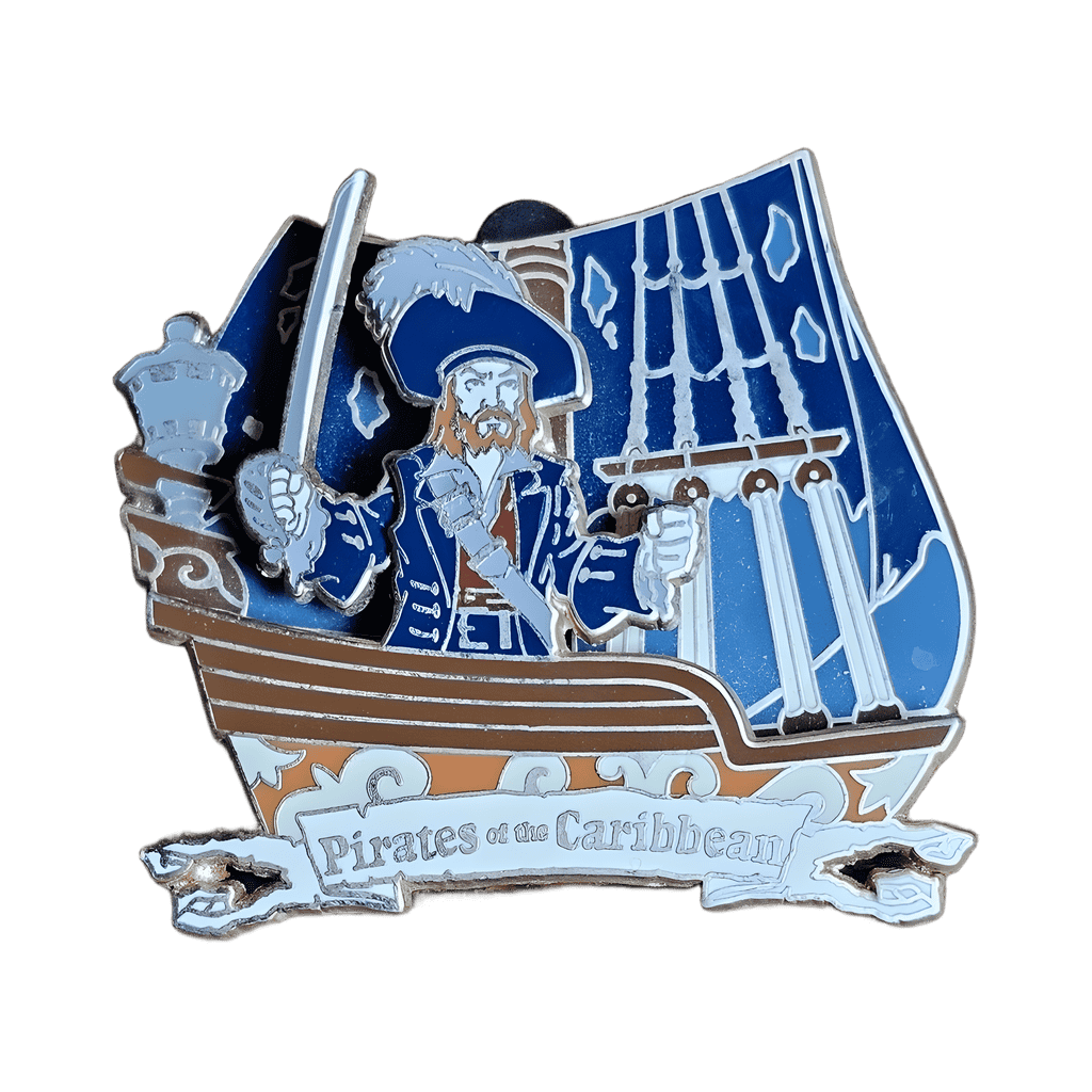 Pirates of the Caribbean Barbossa on Ship Disney pin