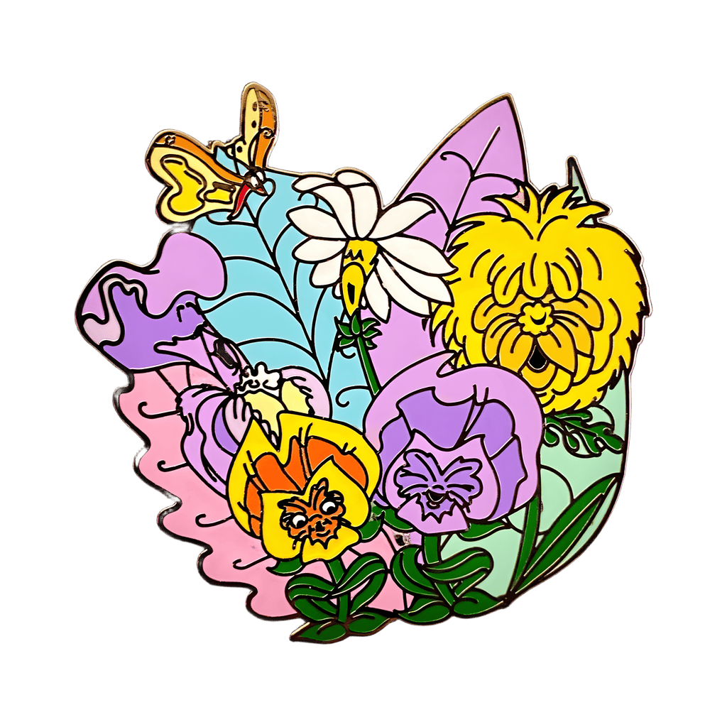 Golden Afternoon Flowers Disney pin