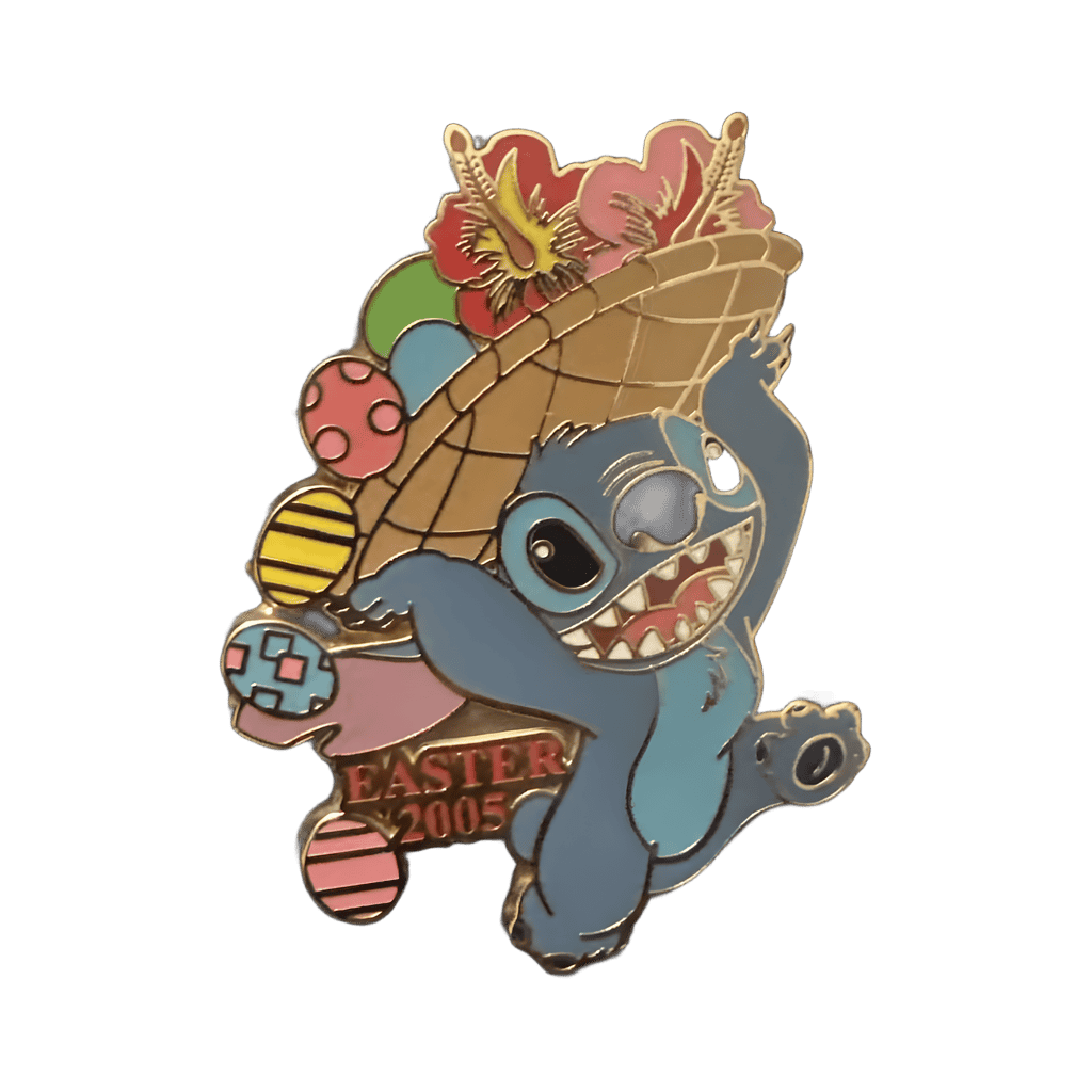 Stitch carrying Easter egg Disney pin