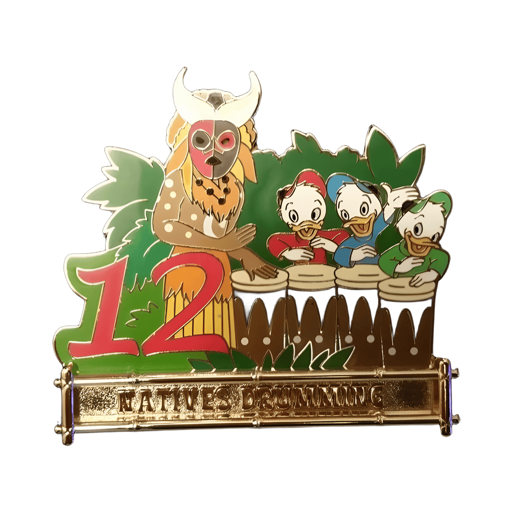 12 Natives Drumming Disney pin