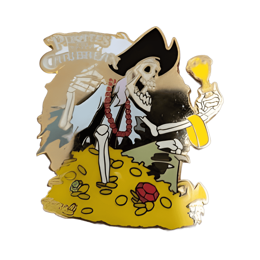 Pirate Skeleton in Treasure Pile Disney pin