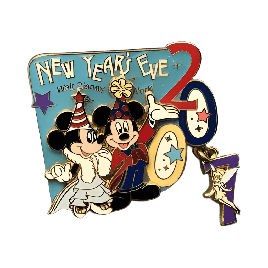 Mickey, Minnie & Tinker Bell New Year's Eve Pin Disney pin
