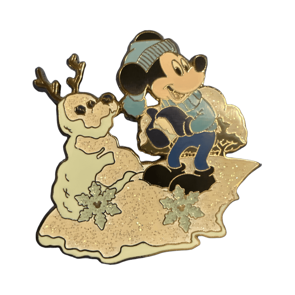 Mickey and Pluto Snowman Disney pin