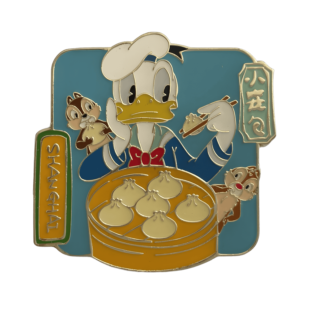 Donald Eating Bao w/ Chip & Dale Disney pin