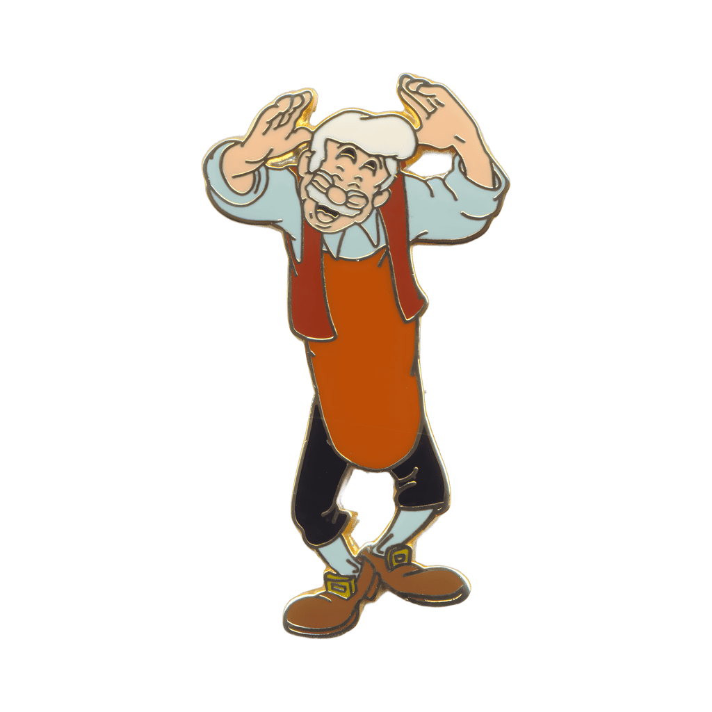 Geppetto with His Arms Raised Disney pin