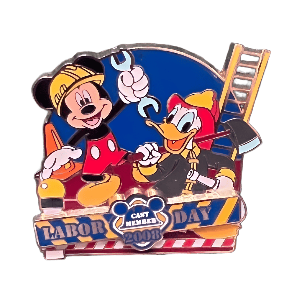 2008 Construction Worker Mickey and Firefighter Donald Disney pin
