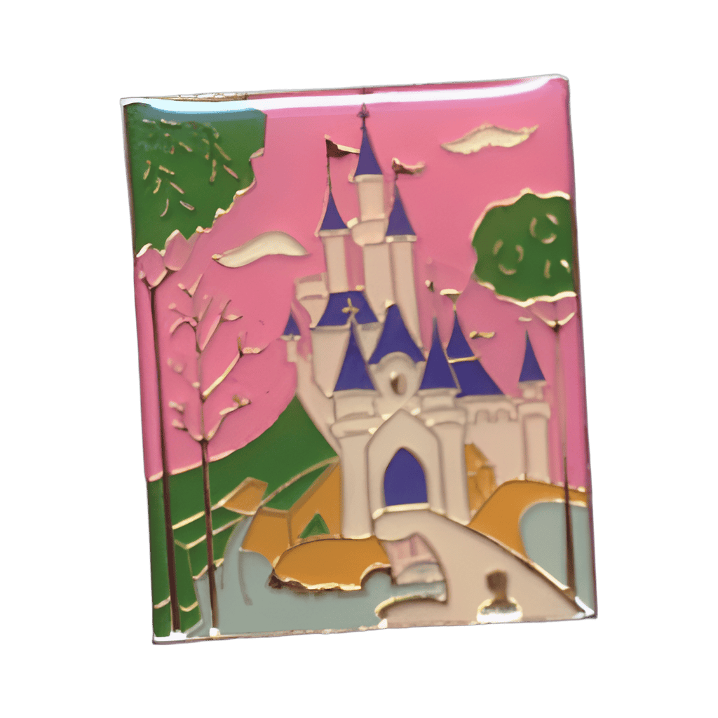 EuroDisney pink sky Castle Scene Disney pin