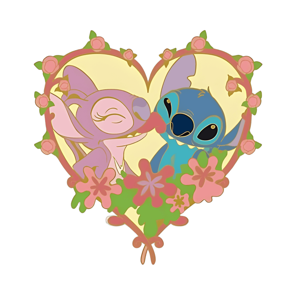 DS Europe - Stitch and Angel Valentine 2012 Disney pin