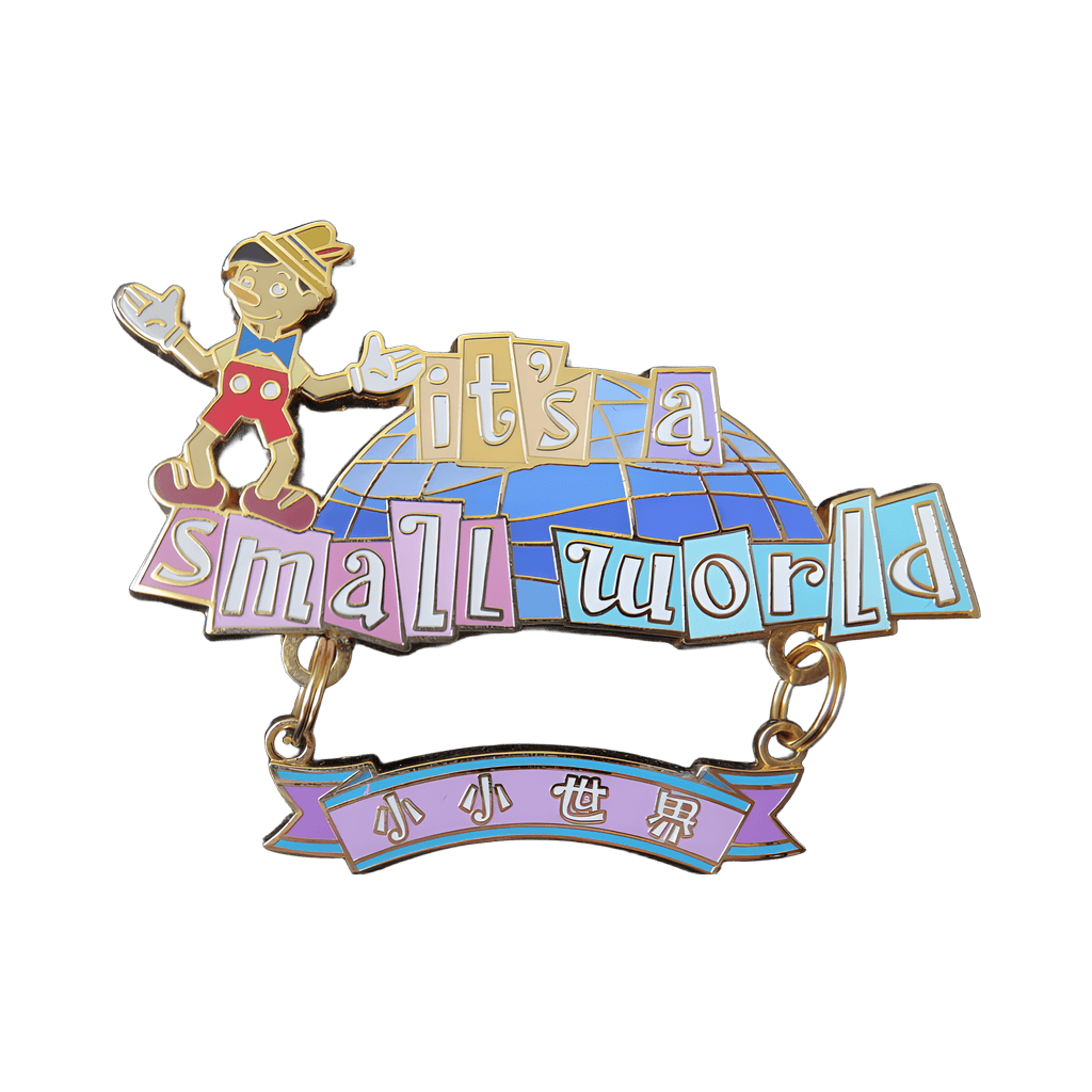 It's a Small World Logo with Pinocchio Disney pin