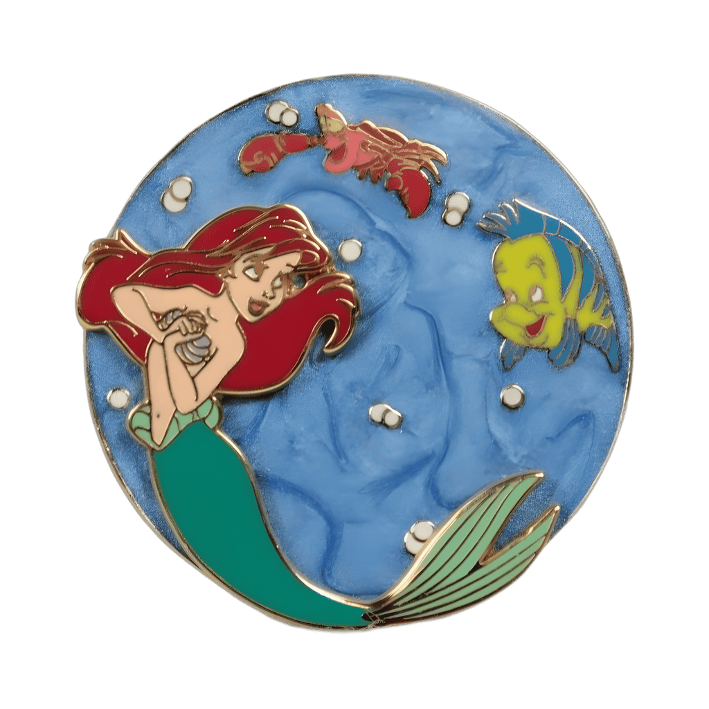 Ariel, Flounder & Sebastian Swirl Disney pin