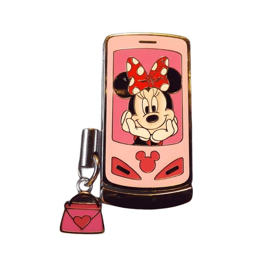 Minnie Mouse Mobile Flip Phone Disney pin