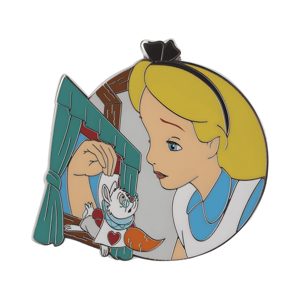 Alice & White Rabbit Disney pin