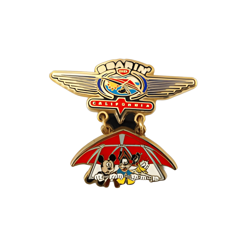 Soarin' Over California - Mickey, Goofy, and Donald Hang Gliding Dangle Disney pin