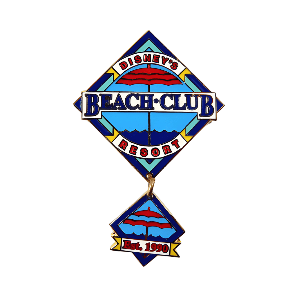 Disney’s Beach Club Resort Est. 1990 Dangle - Beach Umbrella Disney pin