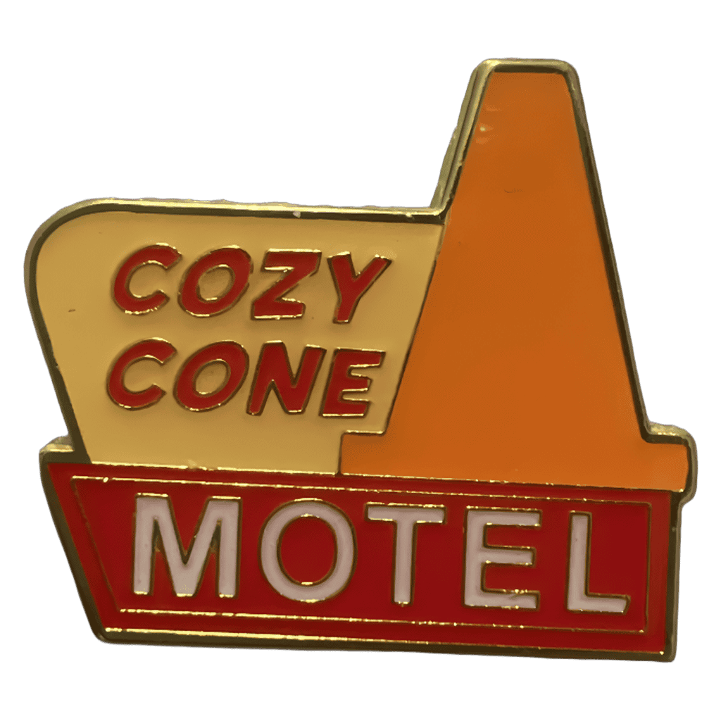 Cozy Cone Motel Sign Disney pin