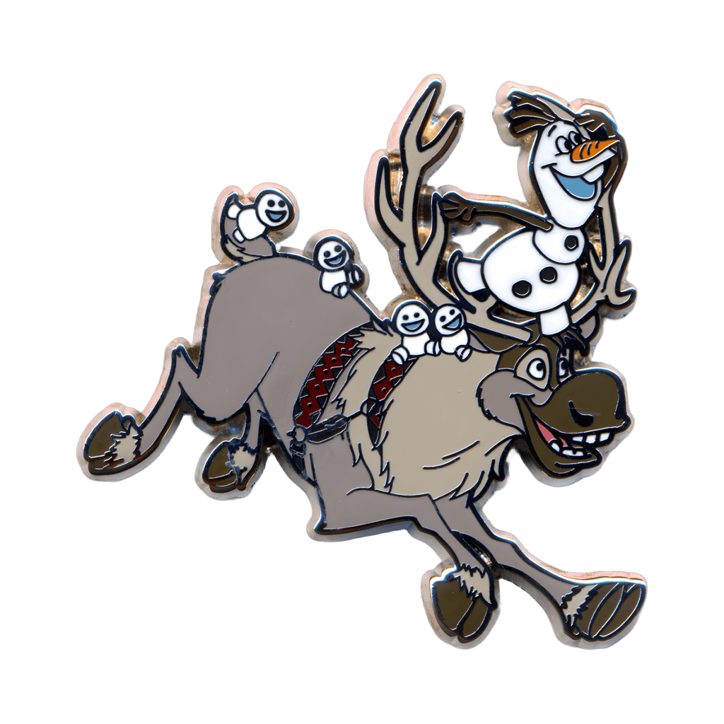 Olaf and Snowgies Riding on Sven Disney pin