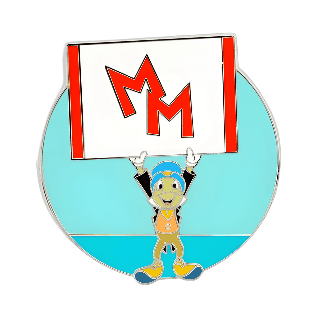 Jiminy Holding 'MM' Sign Disney pin