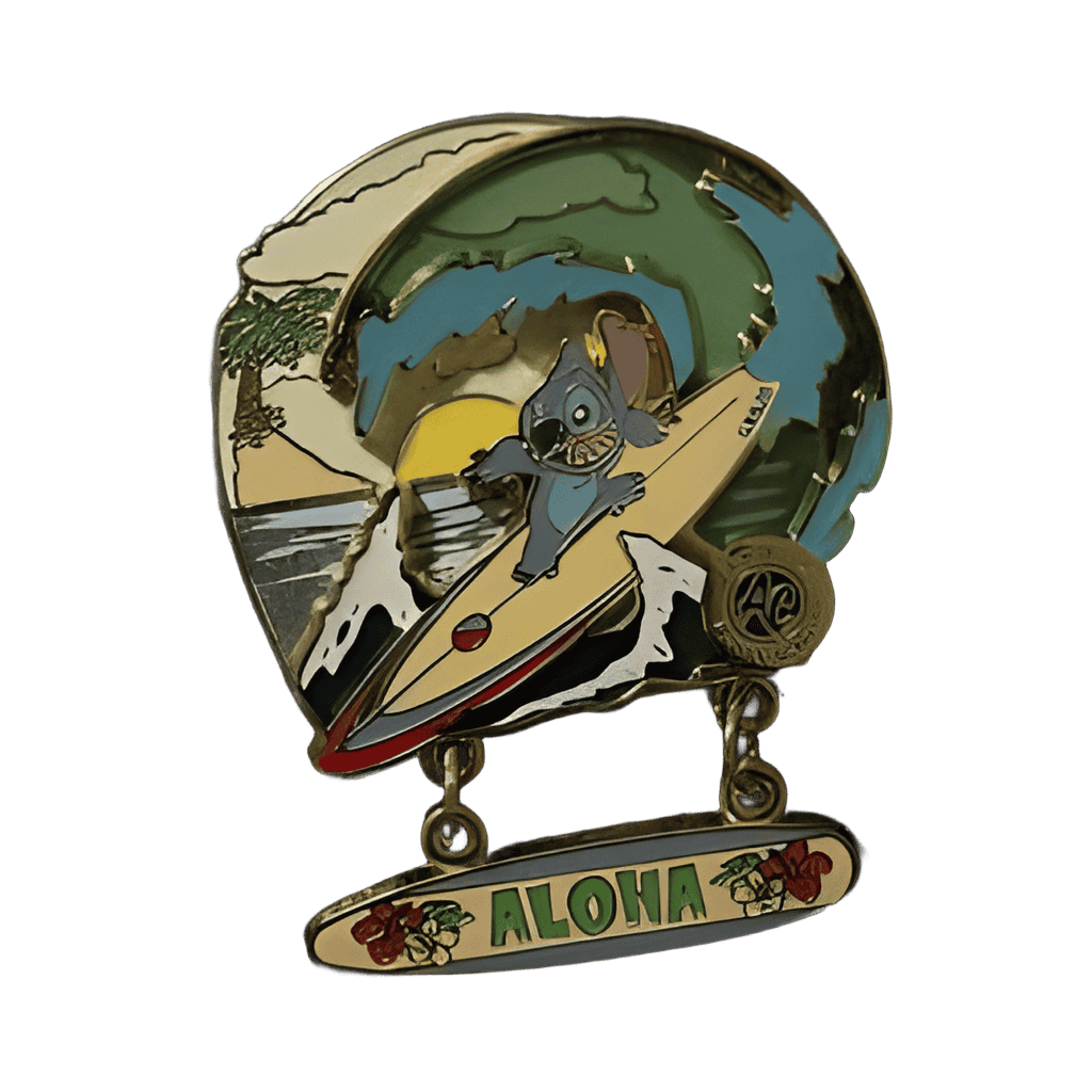 Surfing Stitch Aloha Disney pin