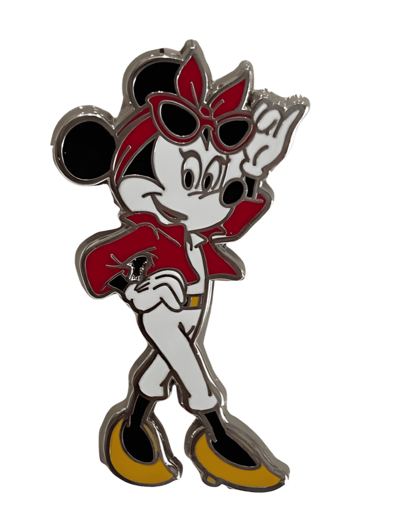Minnie in White Jumpsuit with Red Jacket and Sunglasses Disney pin