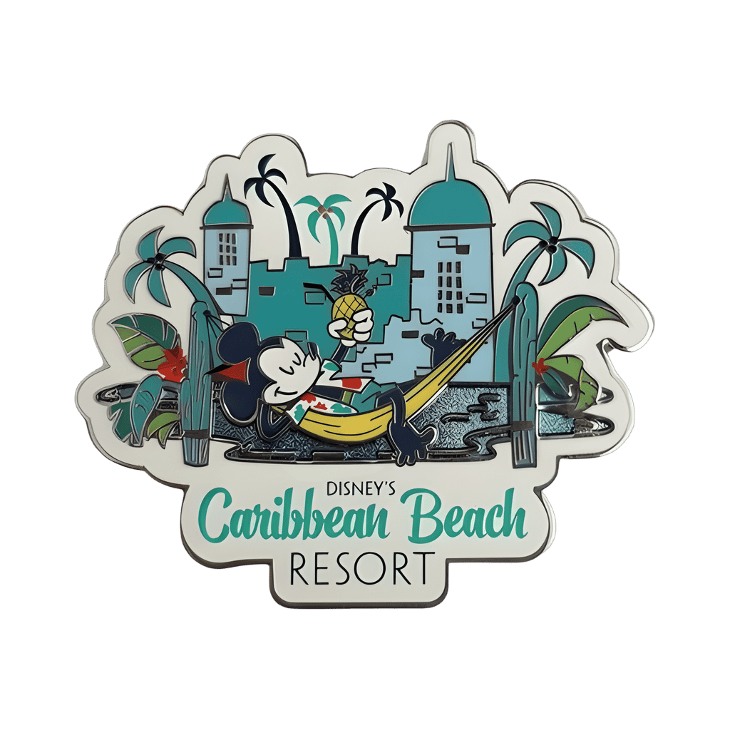 Caribbean Beach Resort w Mickey Mouse Disney pin