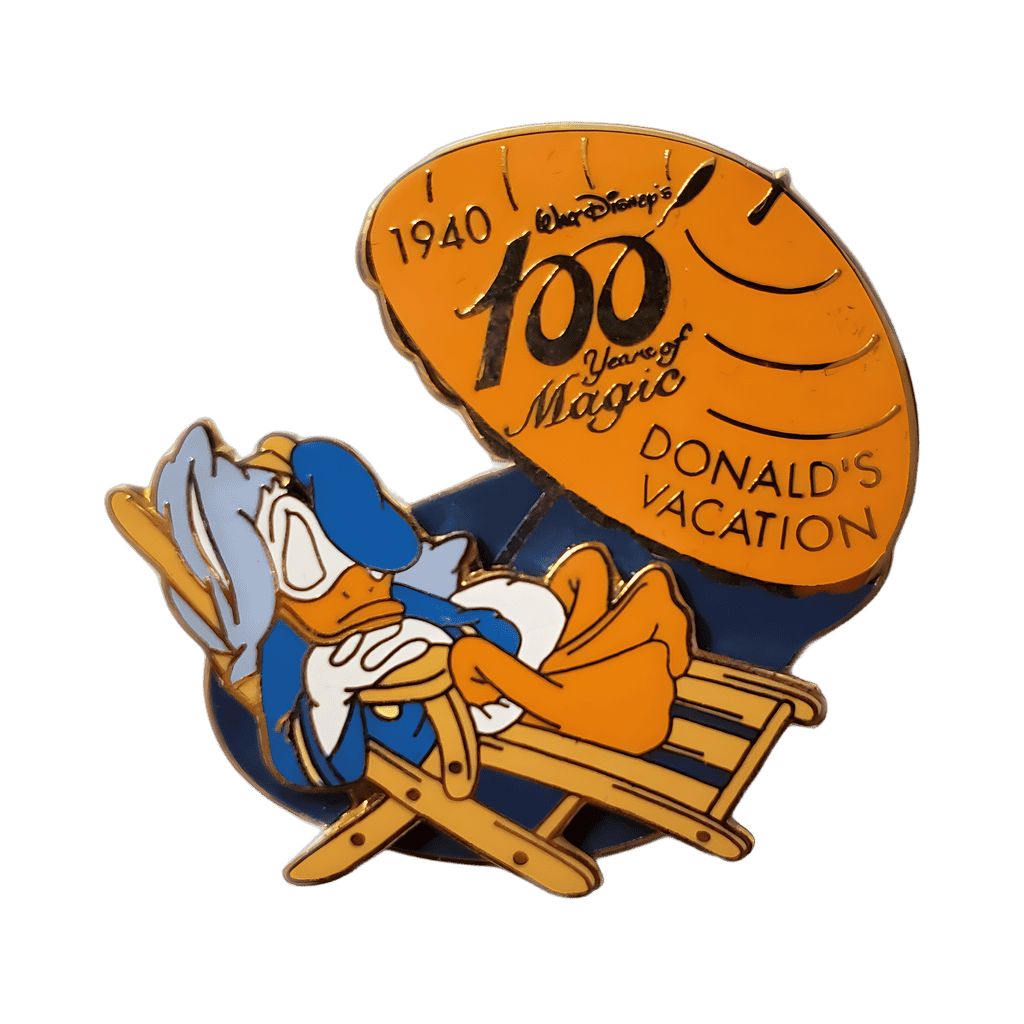 "Donald's Vacation" starring Donald Duck Disney pin