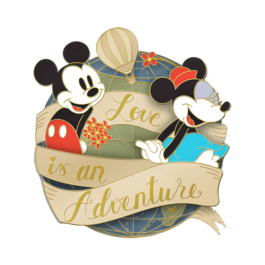 Mickey and Minnie Logo Pin Disney pin