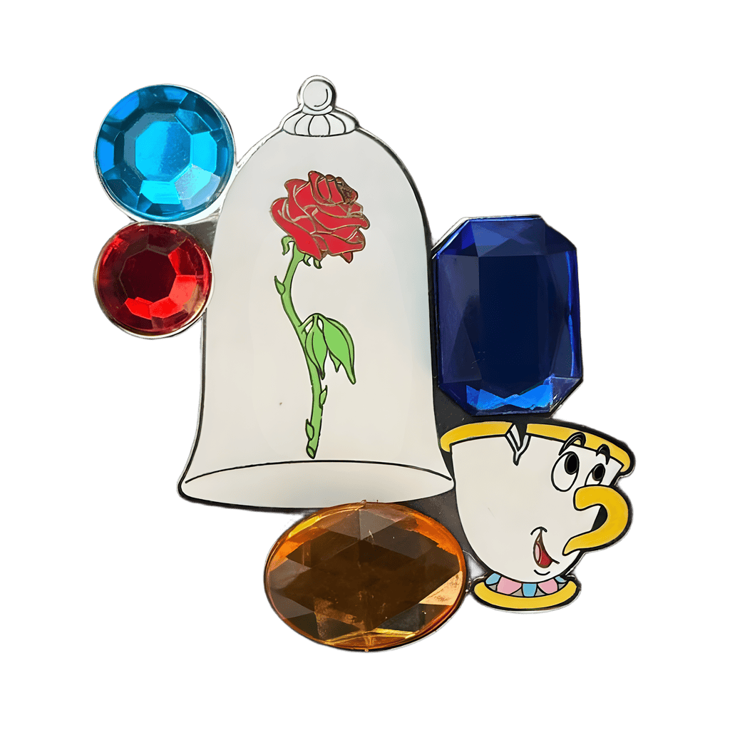 Chip & Enchanted Rose from Beauty and the Beast Disney pin