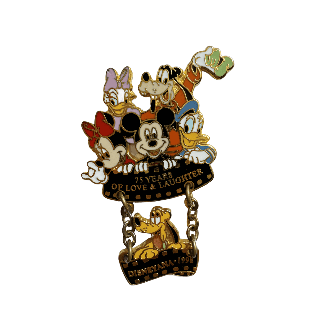 75 Years Daisy Goofy Minnie Mickey Donald Pluto Dangle Disney pin