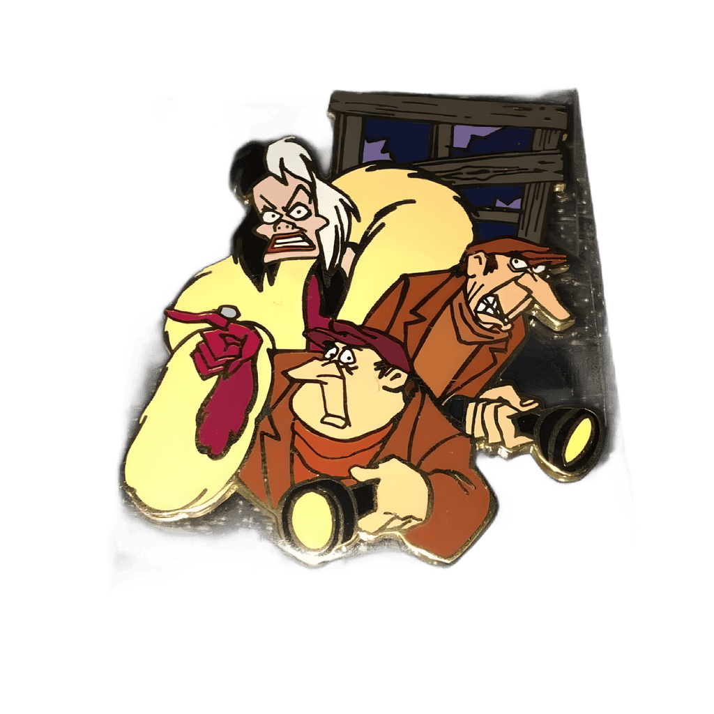 Cruella, Jasper, and Horace Disney pin