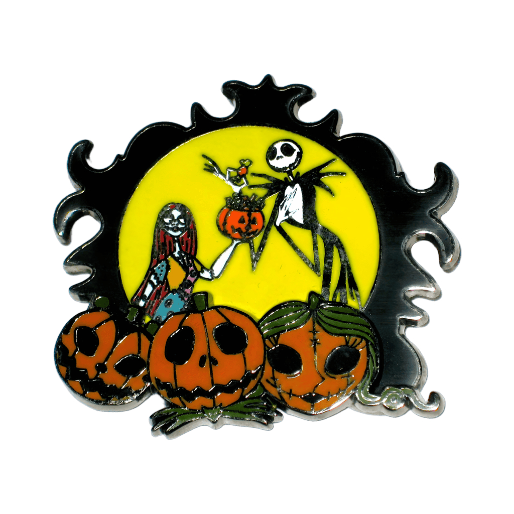 Jack and Sally with pumpkins Disney pin