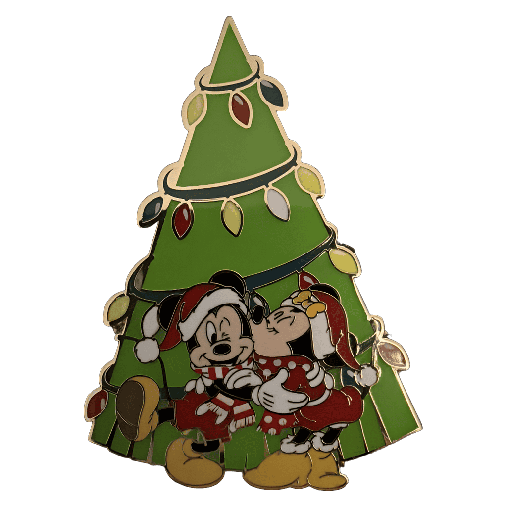 Mickey and Minnie with Christmas Tree Disney pin