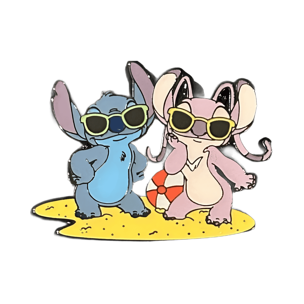 Stitch and Angel with beach ball Disney pin