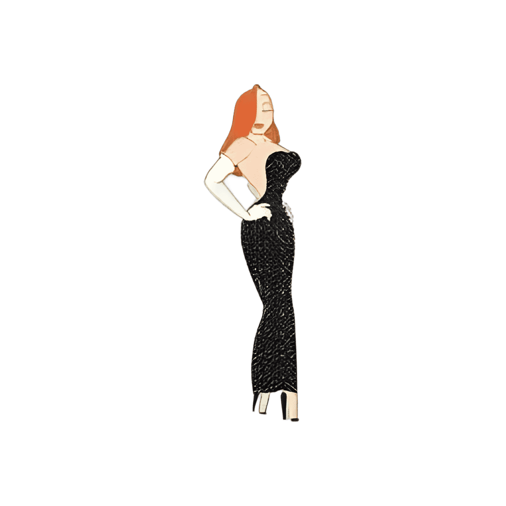Jessica Rabbit Pin #1 Hands on Waist - Valentine - Gold Disney pin