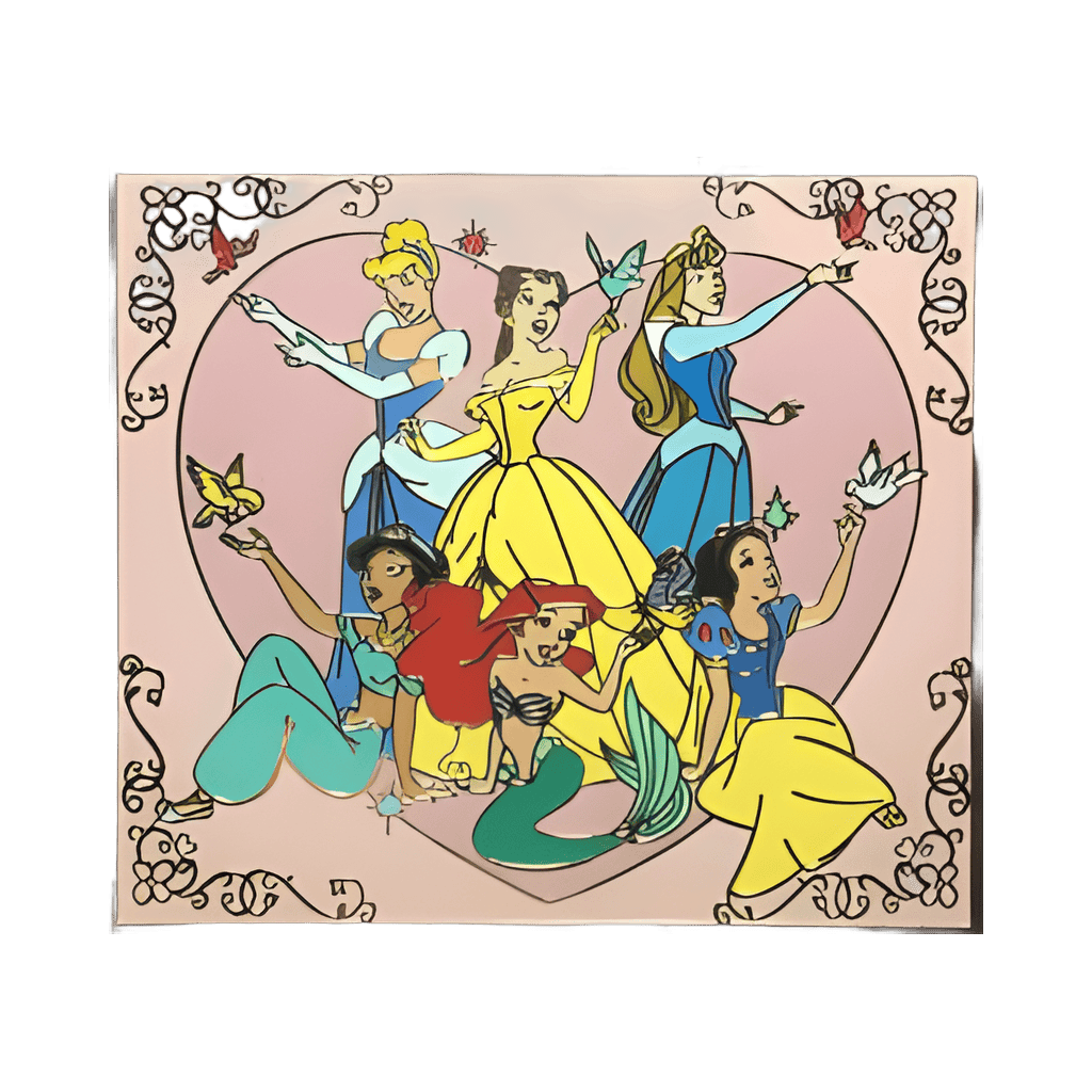 Princesses with Birds Tile Disney pin
