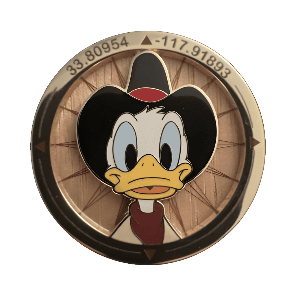 Mickey & Donald Compass Set — Donald Duck Disney pin