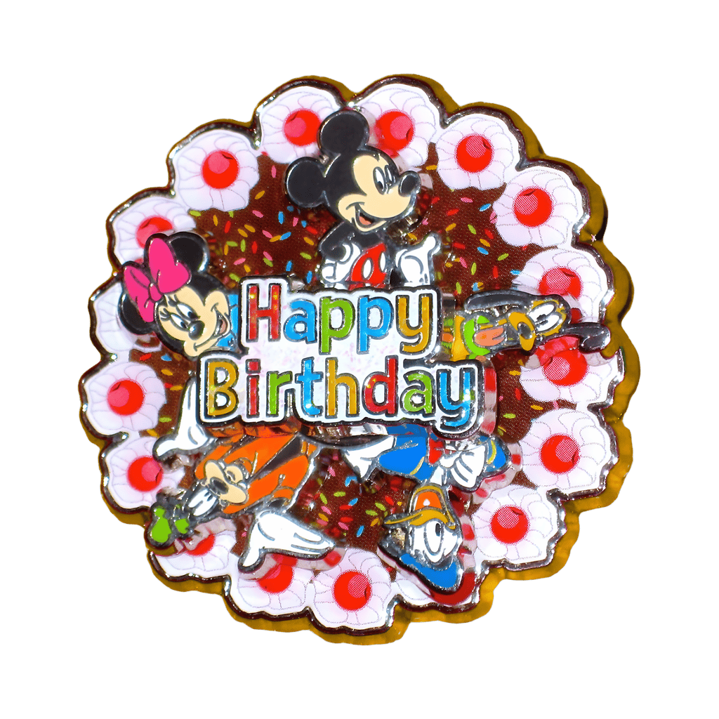 Fab 5 - Mickey, Minnie, Donald, Goofy and Pluto on Cake Spinner Disney pin