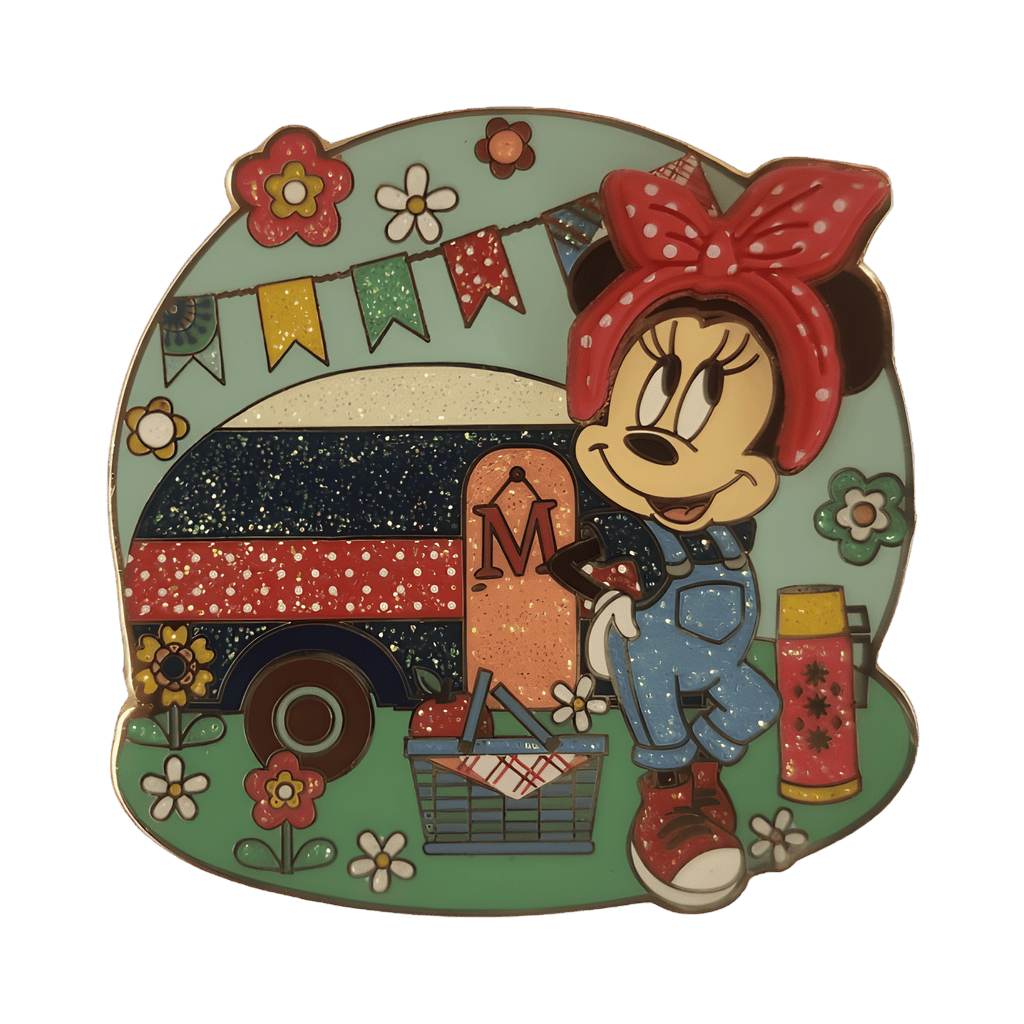 Camper and Retro Minnie with Free-D Bow Disney pin