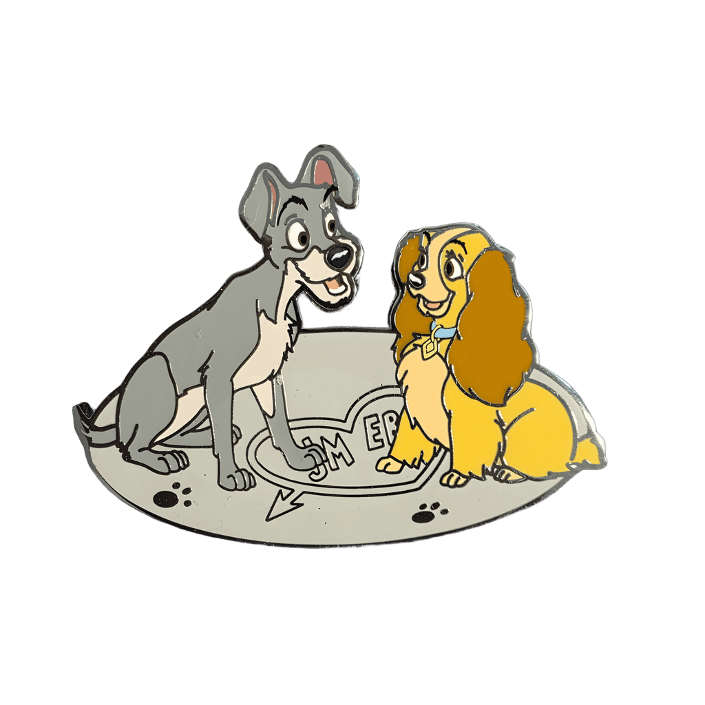 Lady and the Tramp with Concrete Heart Disney pin