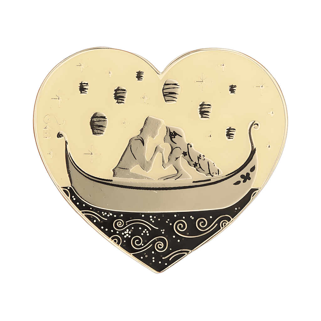 Tangled Rapunzel & Flynn Heart Glow Disney pin