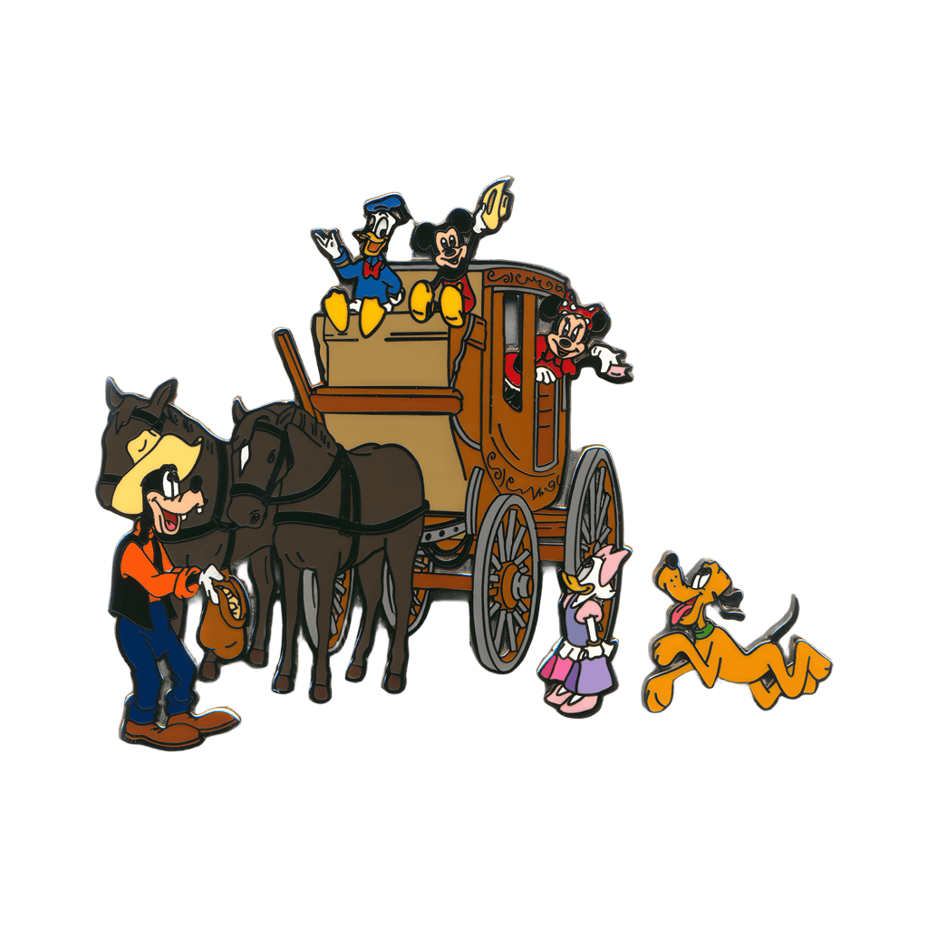 Fab 5 & Daisy with a Stagecoach 2 Pin Set - Complete Set Disney pin