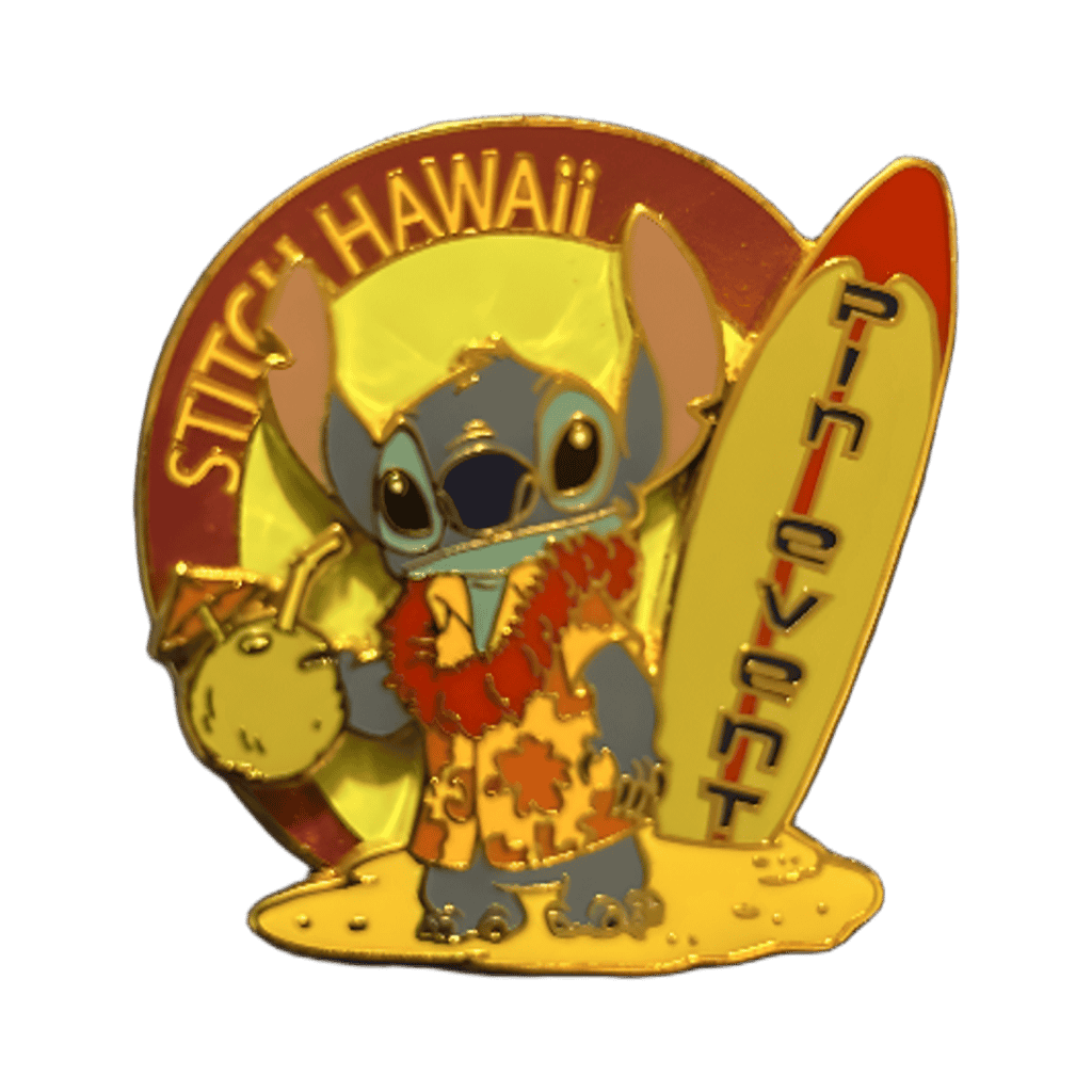 Stitch Hawaii with Surfboard Disney pin
