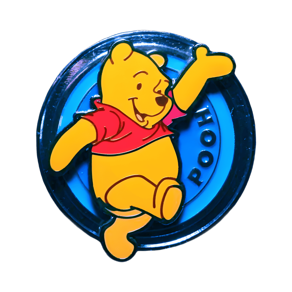 Pooh in a Blue Circle Disney pin