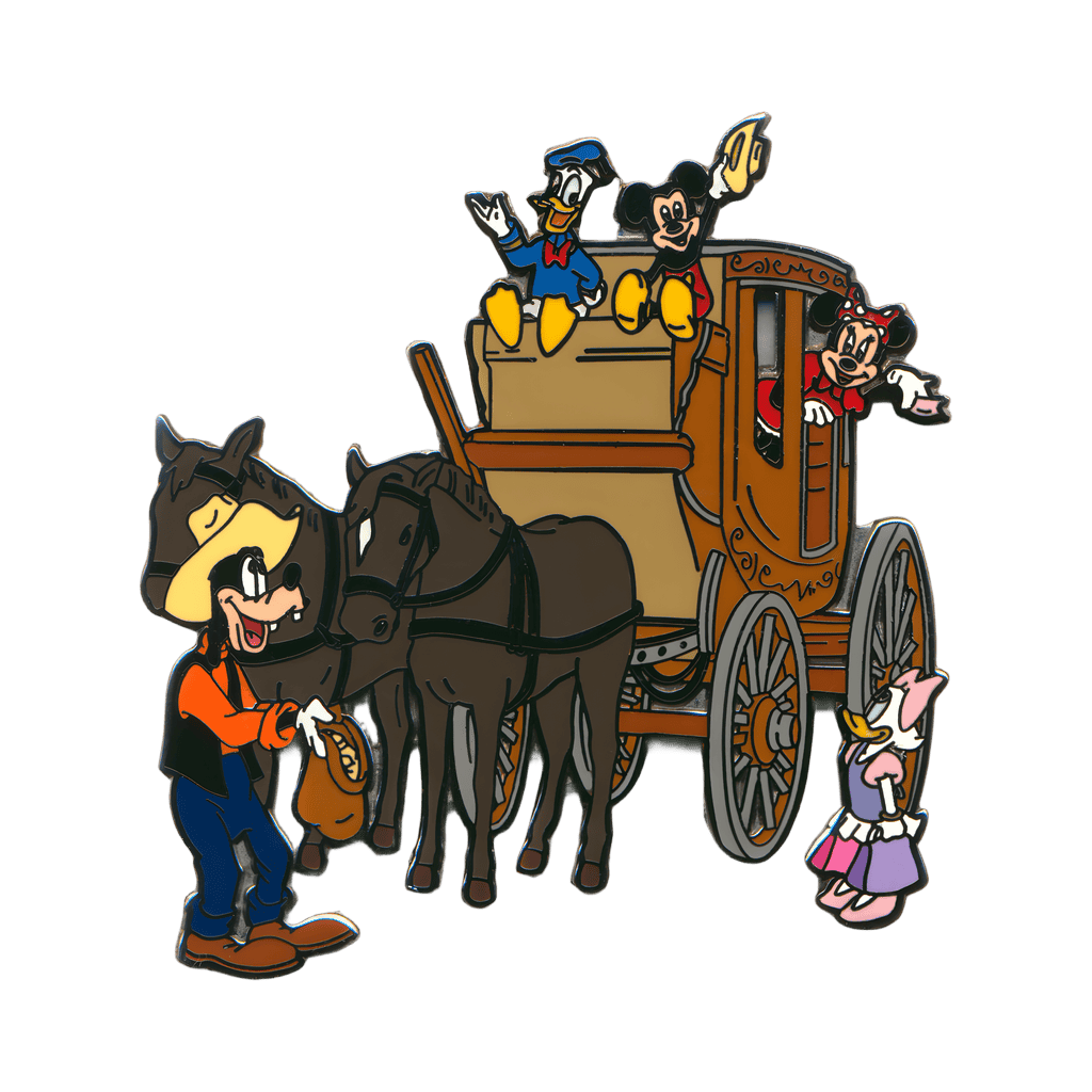 Fab 5 & Daisy with a Stagecoach - Stagecoach Disney pin
