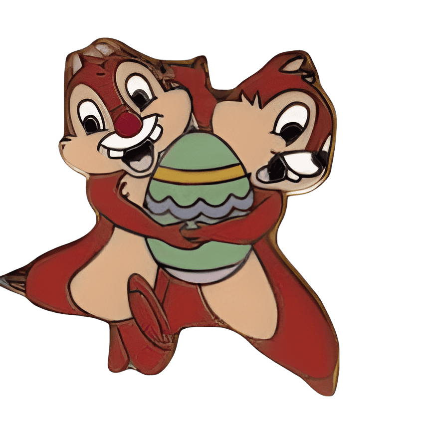 Chip and Dale with Egg Disney pin